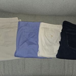 Talbots Women's Pants in White, Tan, Lavender, Blue Jeans.